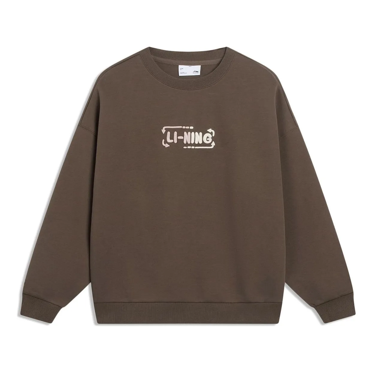 (WMNS) Li-Ning Anything Is Possible Graphic Sweatshirt 'Brown' AWDT580-2 sold by KicksCrew