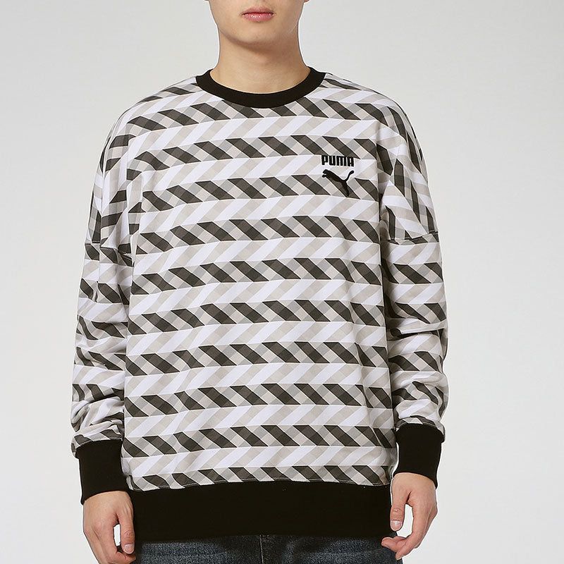 Puma Kontrast Crew Neck Sweater 'White Black' 531488-01 sold by KicksCrew product image thumbnail 3