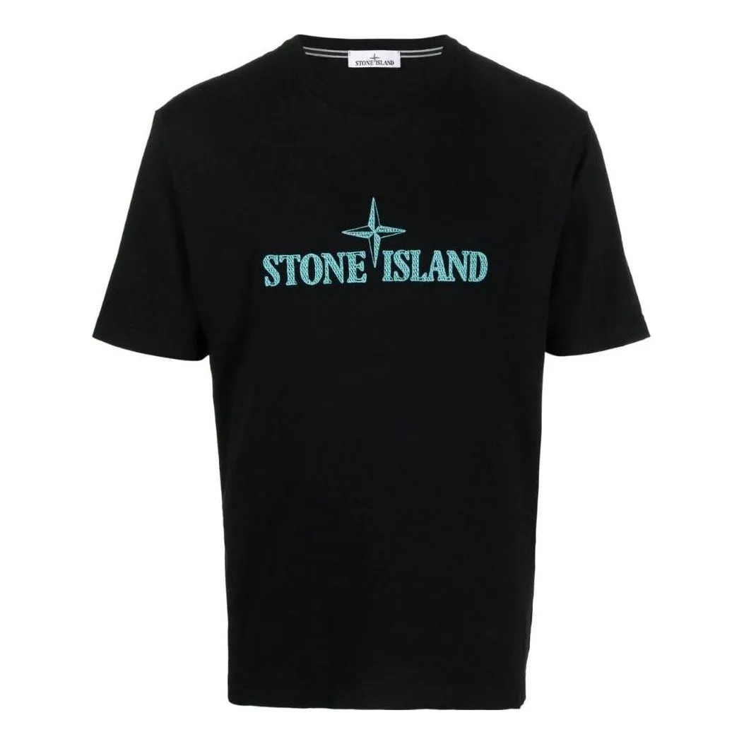 STONE ISLAND Script T-shirt 'Black' 781521579-V0029 sold by KicksCrew