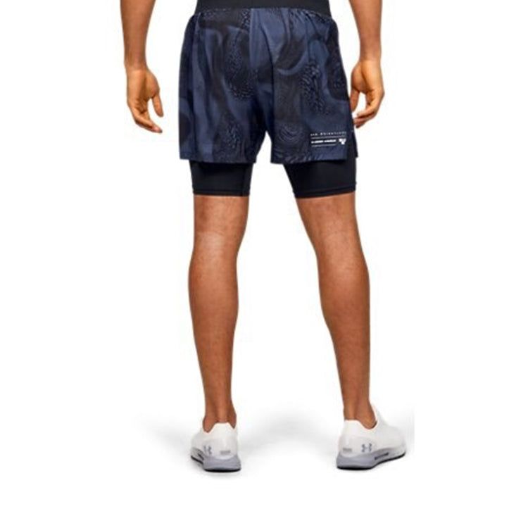 Under Armour Qualifier SpeedPocket 2-in-1 Shorts 'Legend Ink' 1353162-497 sold by KicksCrew product image thumbnail 5
