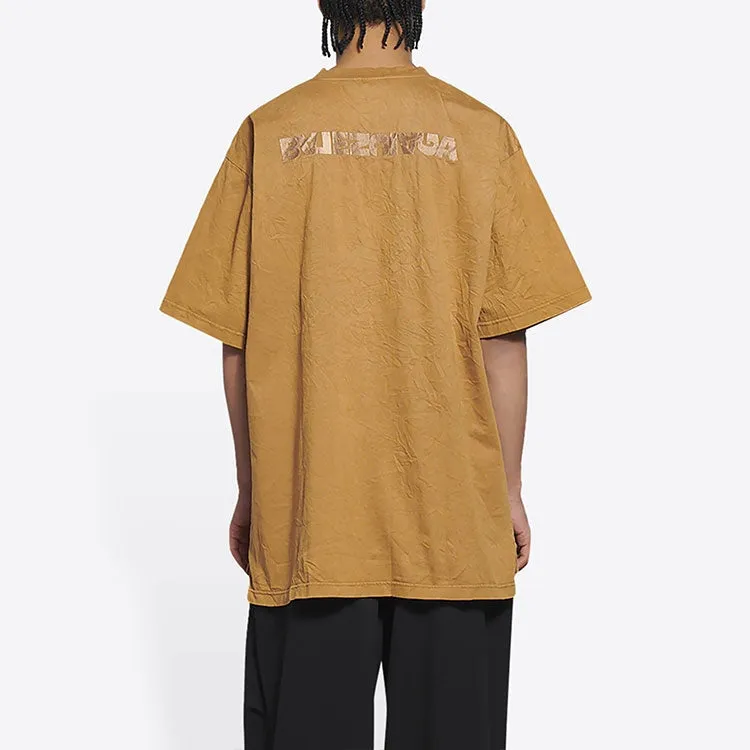 Balenciaga Logo T-Shirt Medium Fit 'Beige' 612966TLVB39504 sold by KicksCrew product image thumbnail 5
