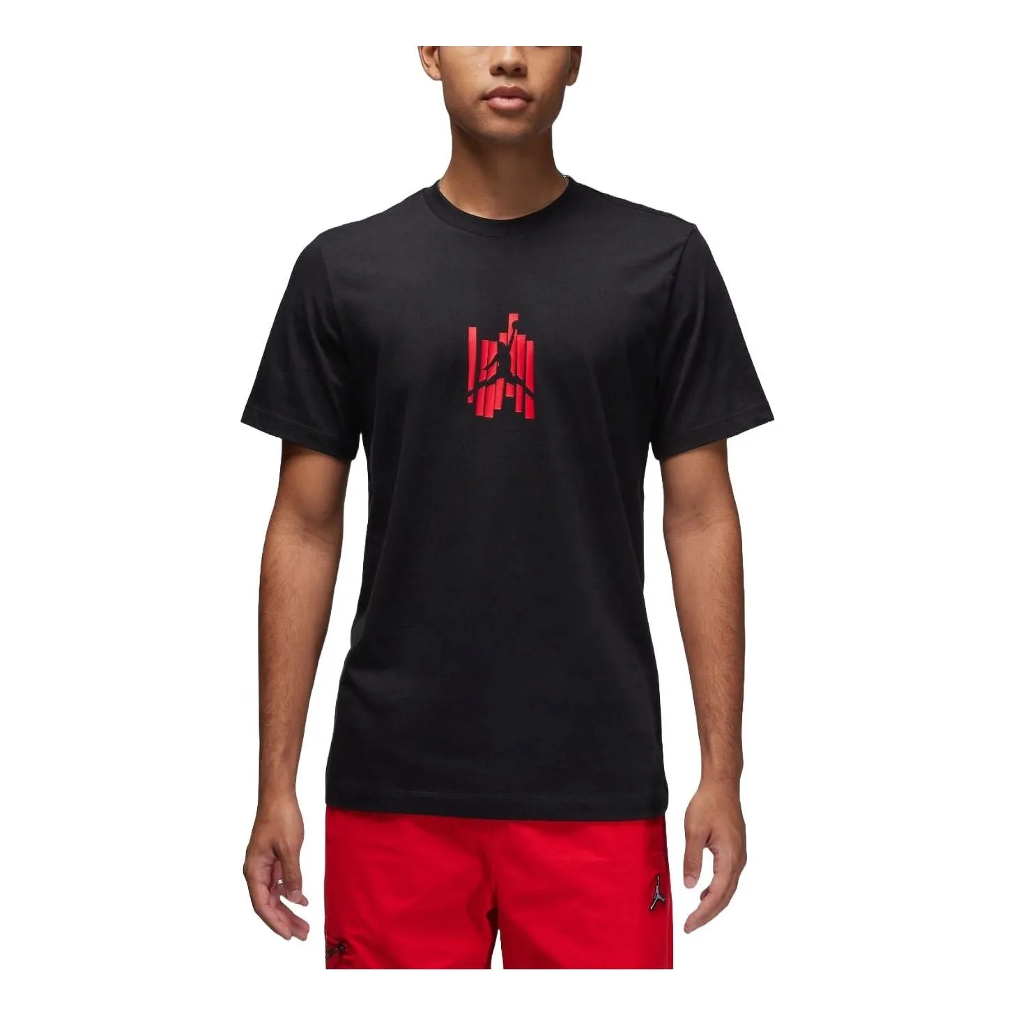 Air Jordan Graphic T-shirt Asia Sizing 'Black Red' FD7026-010 sold by KicksCrew
