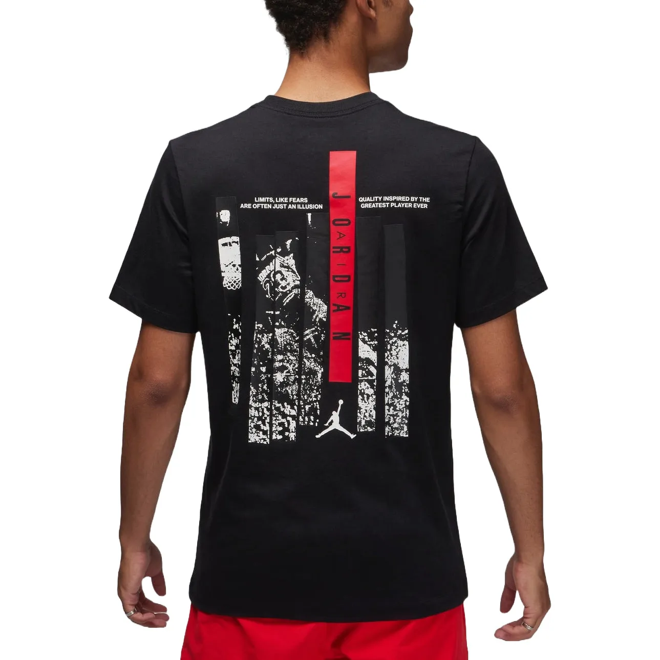 Air Jordan Graphic T-shirt Asia Sizing 'Black Red' FD7026-010 sold by KicksCrew product image thumbnail 2