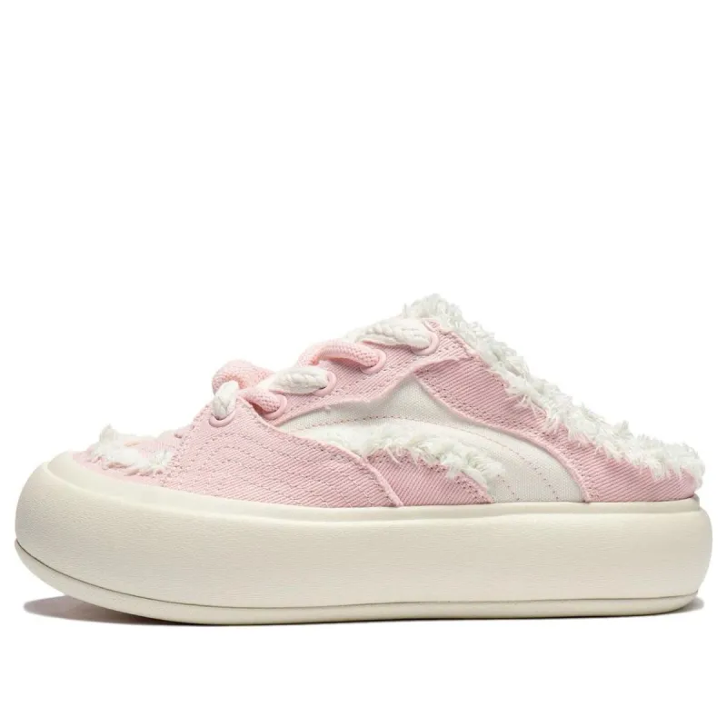 (WMNS) Li-Ning Puff Platform Mule 'Pink Creamy White' AZGU014-6 sold by KicksCrew