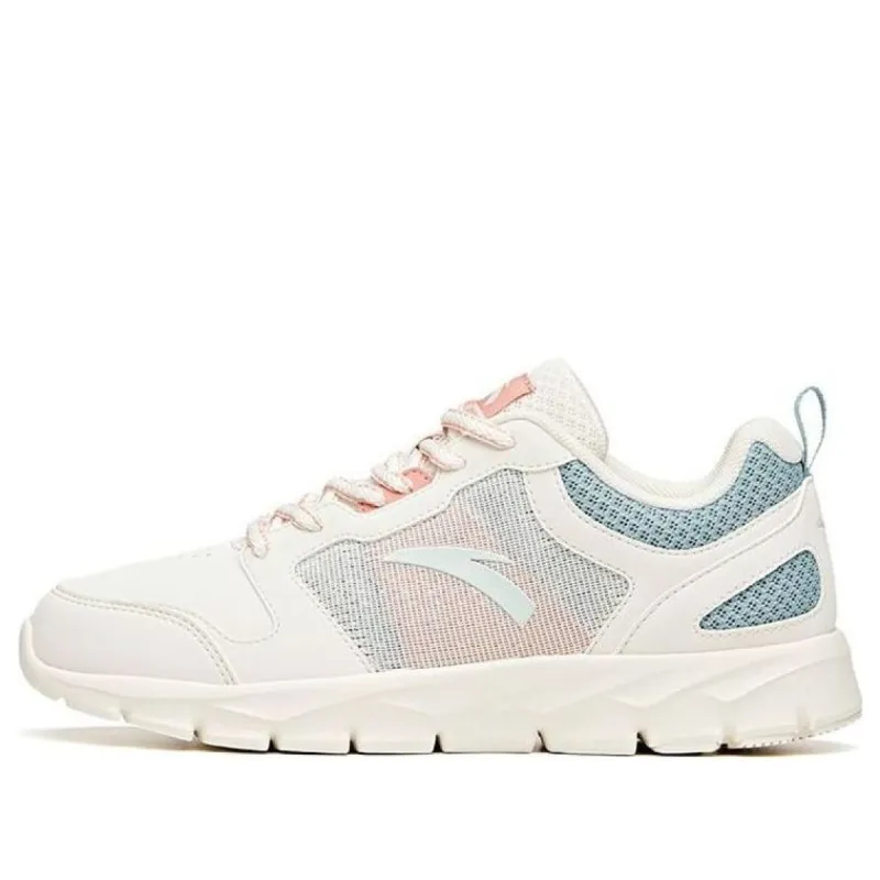 (WMNS) ANTA Running Series Sneakers Leather 'White Pink Blue' 92625512-41 sold by KicksCrew