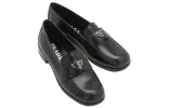 (WMNS) PRADA Bushed Leather Loafers 'Black' 1D902M_055_F0002_F_025 sold by KicksCrew