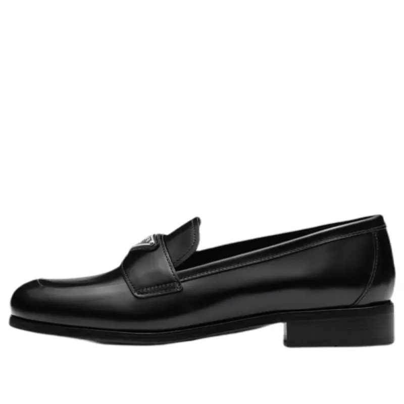 (WMNS) PRADA Bushed Leather Loafers 'Black' 1D902M_055_F0002_F_025 sold by KicksCrew