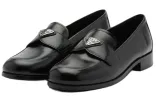 (WMNS) PRADA Bushed Leather Loafers 'Black' 1D902M_055_F0002_F_025 sold by KicksCrew
