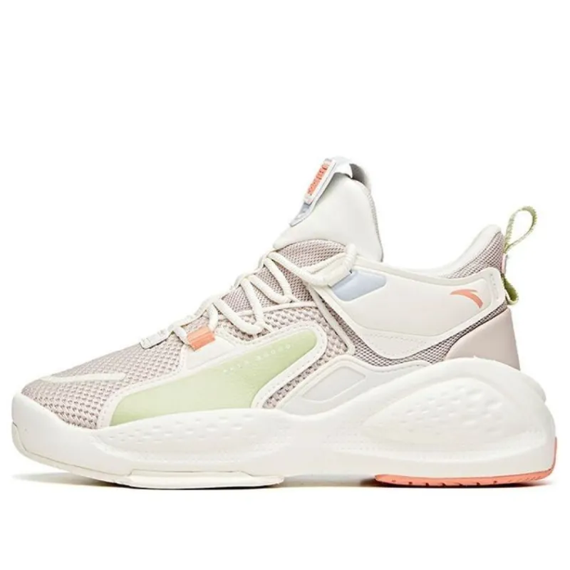 (WMNS) ANTA Life Series Sneakers Mid 'Oatmeal White' 122048080-1 sold by KicksCrew