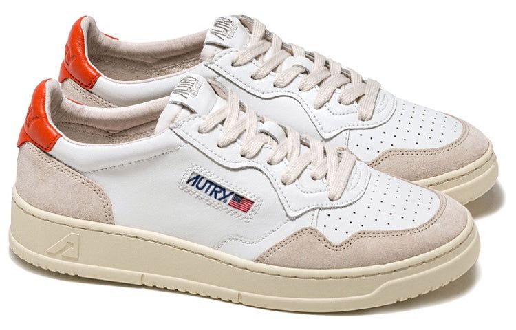 Autry Medalist Leather Low 'Suede White Orange' AULM-LS45 sold by KicksCrew product image thumbnail 2