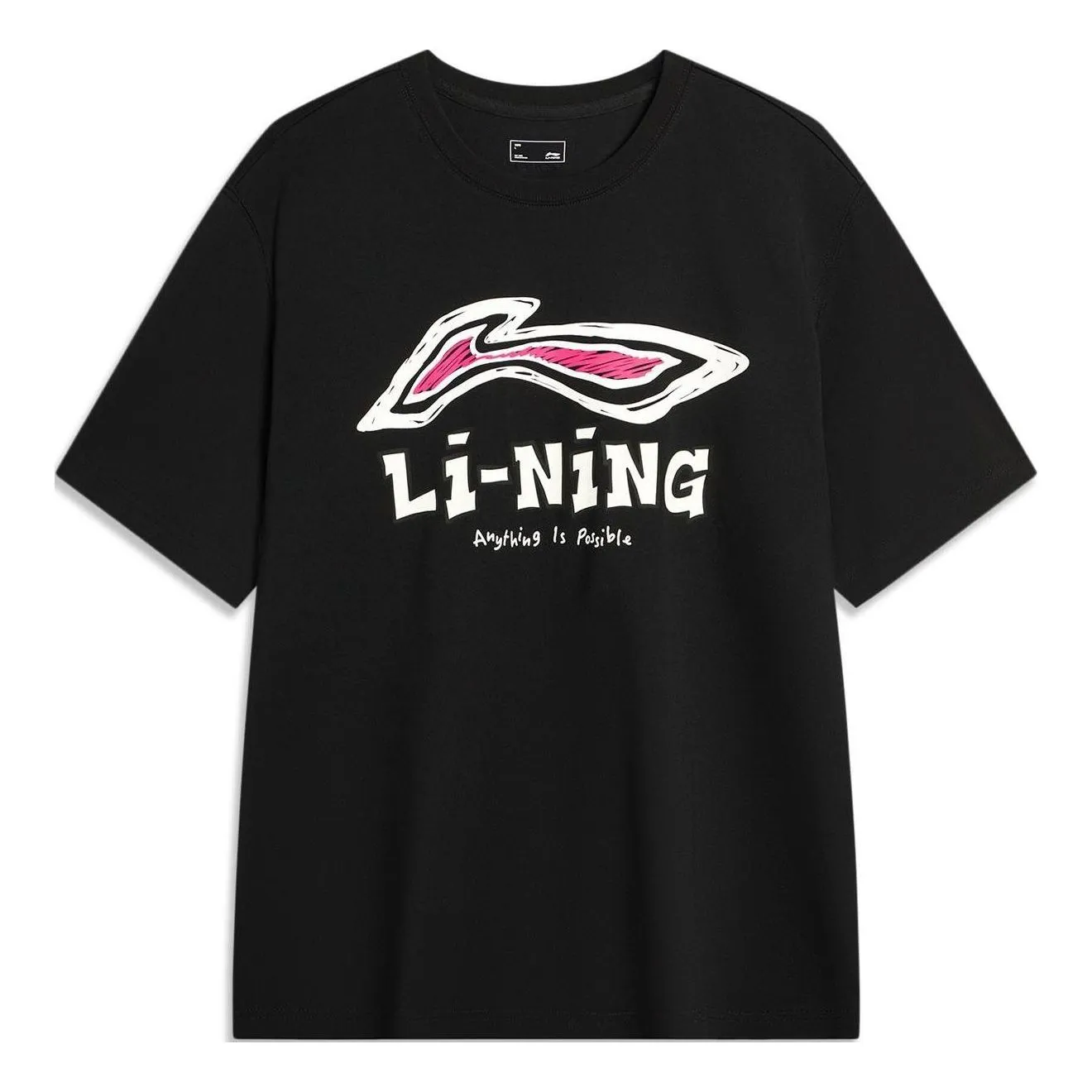 Li-Ning Anything Is Possible Graphic T-shirt 'Black' AHSU711-1 sold by KicksCrew