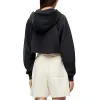 (WMNS) Loewe SS23 Cropped Hoodie 'Black' S359Y25X30-1720 sold by KicksCrew