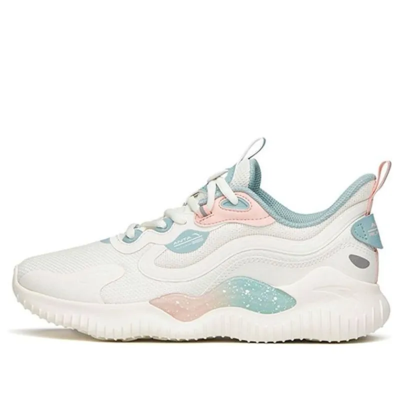 (WMNS) ANTA Running Series Sneakers 'White Blue Pink' 922145556-2 sold by KicksCrew