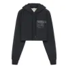 (WMNS) Loewe SS23 Cropped Hoodie 'Black' S359Y25X30-1720 sold by KicksCrew