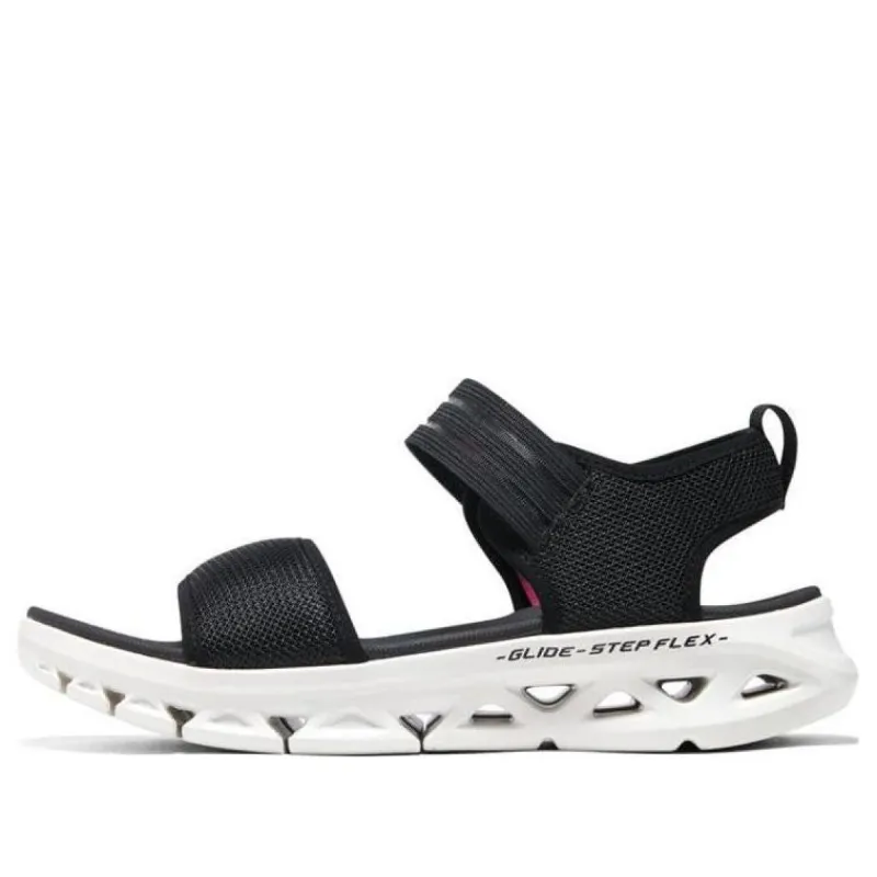 (WMNS) Skechers Go Glide-Step Flex Sandal 'Black White' 141251-BKW sold by KicksCrew