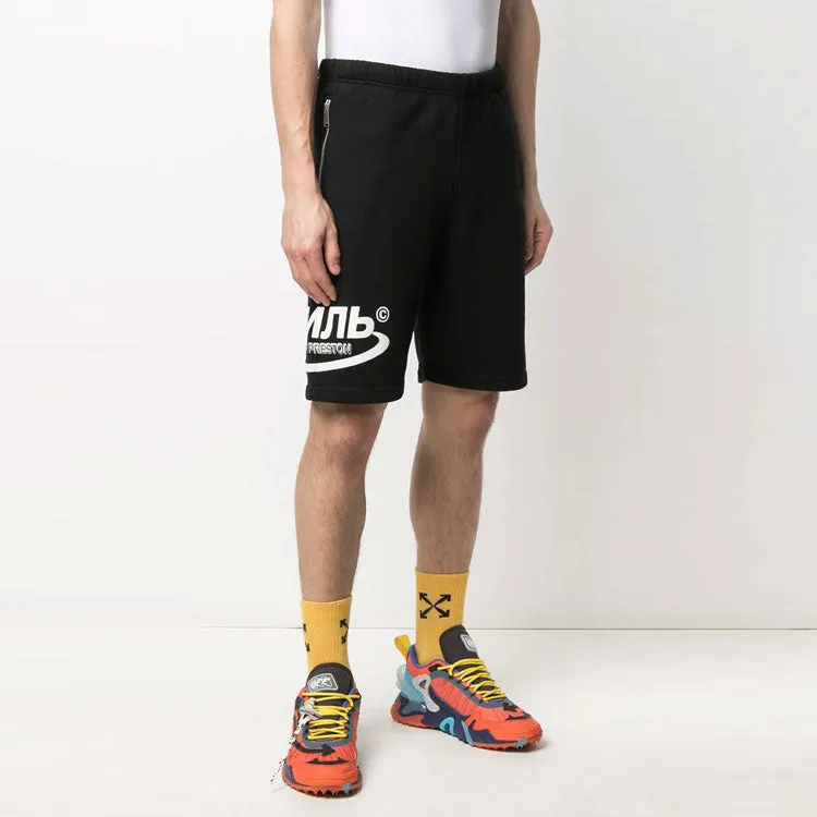 HERON PRESTON SS21 CTNMB Logo Shorts 'Black White' HMCI007R21JER0011001 sold by KicksCrew product image thumbnail 4