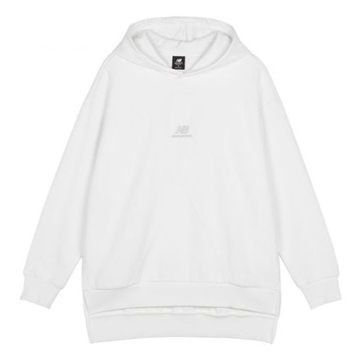 (WMNS) New Balance Logo Print Sportswear Hoodie 'White' WT11541-SST sold by KicksCrew