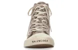 (WMNS) Balenciaga Paris High Top Sneakers 'Tan BB Monogram Cotton and White Rubber' 688756W3RQ12298 sold by KicksCrew