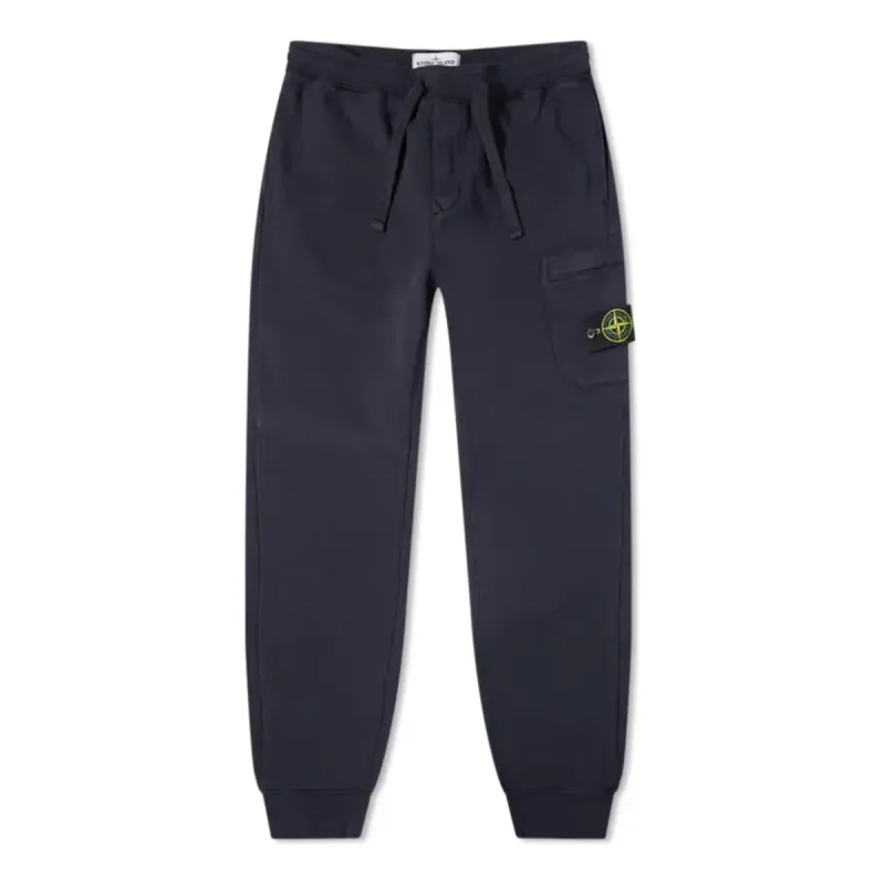 STONE ISLAND Cotton Fleece Joggers 'Navy' 741564551-V0020 sold by KicksCrew