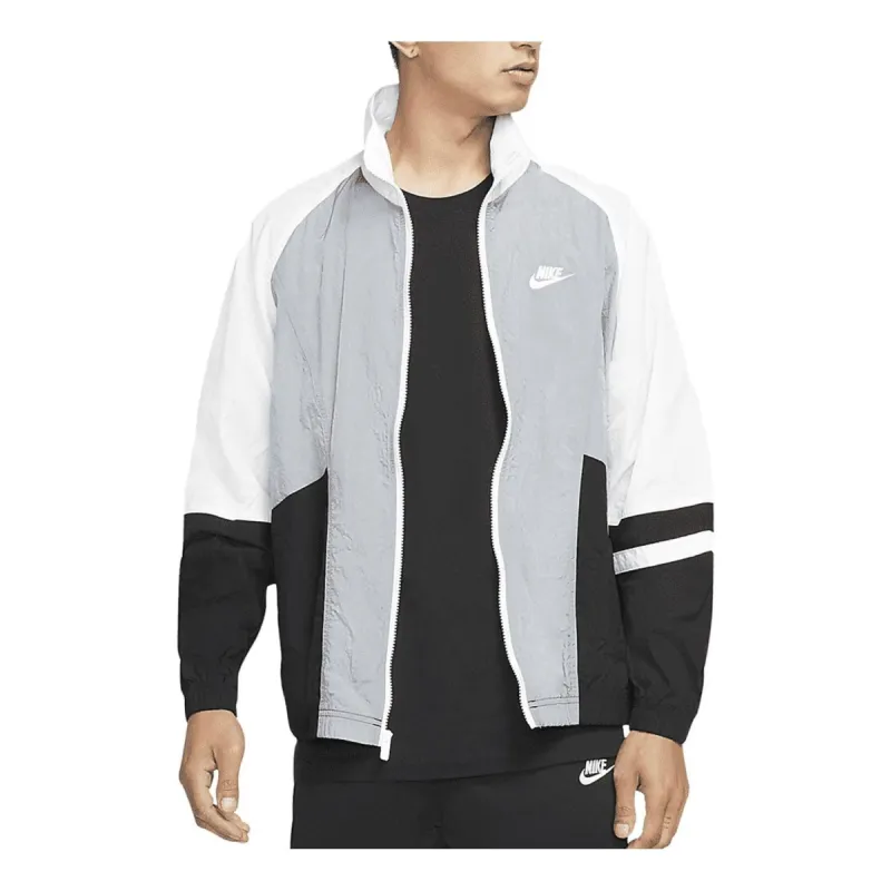 Nike Trend Unlined Jacket 'Grey White Black' DD6171-065 sold by KicksCrew