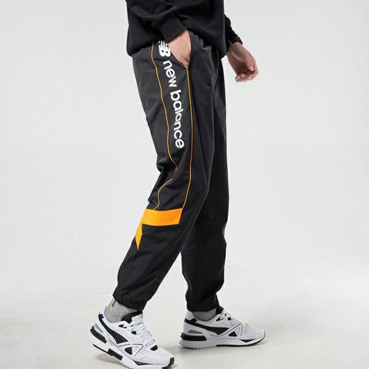 New Balance Logo Print Pants 'Black Orange' AMP11328-BK sold by KicksCrew product image thumbnail 4