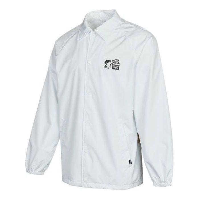 Vans AP Tell A FRD Coach Jacket 'White Black' VN0A54P4WHT sold by KicksCrew