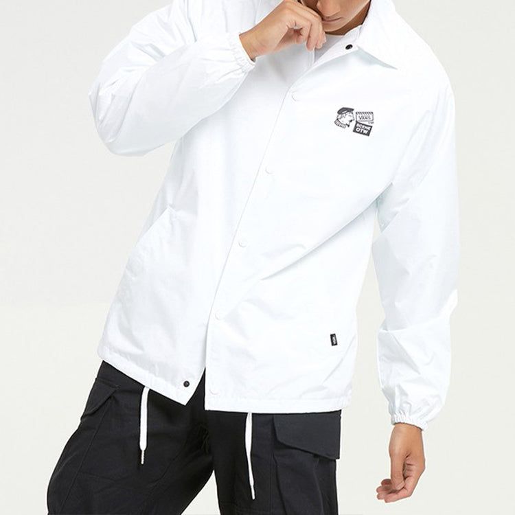 Vans AP Tell A FRD Coach Jacket 'White Black' VN0A54P4WHT sold by KicksCrew product image thumbnail 5