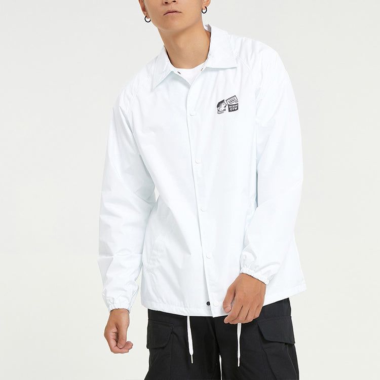 Vans AP Tell A FRD Coach Jacket 'White Black' VN0A54P4WHT sold by KicksCrew product image thumbnail 3