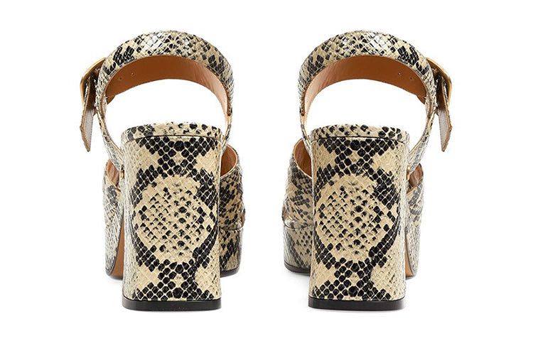 サンダル・ミュール Leather Python Print Platform Sandals Gucci | Shoes | Guccileather Python Print Platform Sandals
