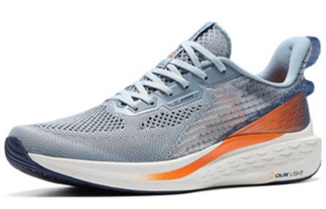 361 QU!K Light Breathable Running Shoes 'Gray Orange 572022241-4 sold by KicksCrew