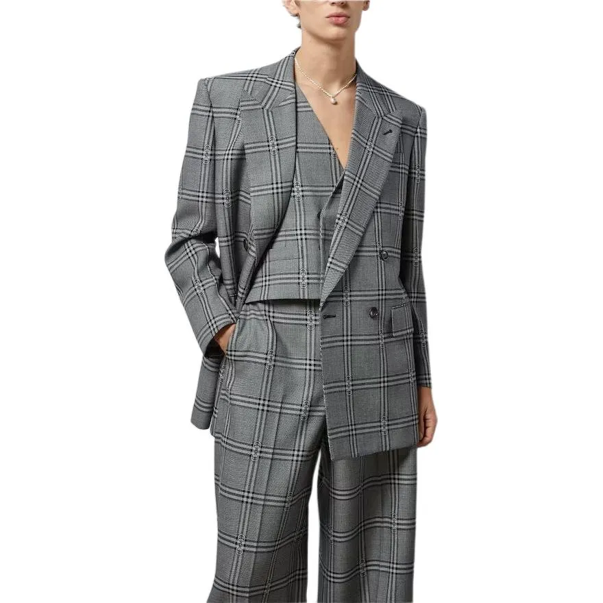 Gucci Horsebit Check Wool Jacket 'Grey Black' 770378-ZAOPD-1016 sold by KicksCrew product image thumbnail 5