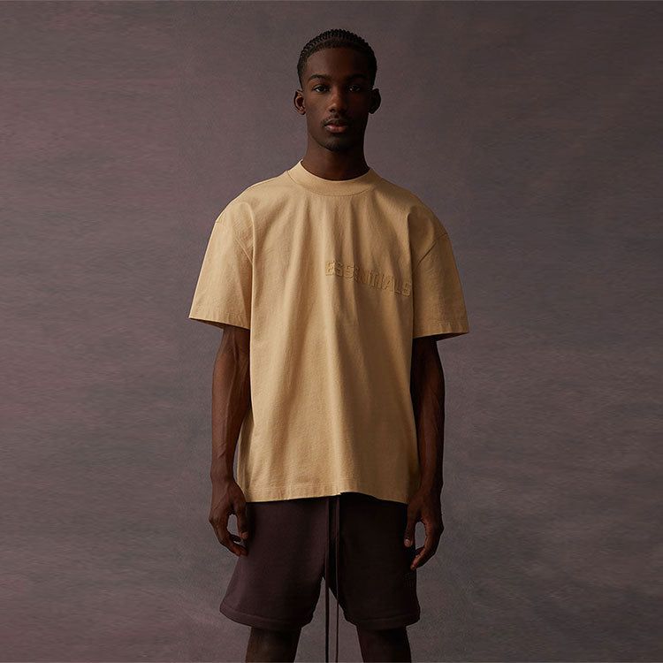 Fear of God Essentials SS23 Logo Tee 'Sand' ESSENTIAL125BT222004F sold by KicksCrew product image thumbnail 3