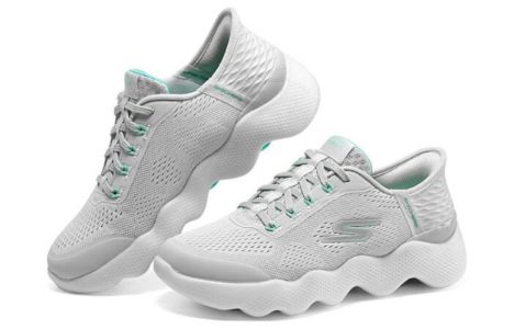 (WMNS) Skechers GO WALK Massage Fit 'Grey Aqua' 124916-GYAQ sold by KicksCrew