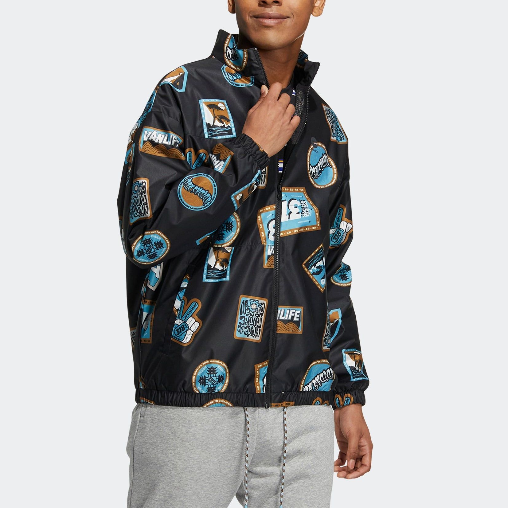 Adidas Neo CESP Windbreaker Jackets 'Black Blue' IA6838 sold by KicksCrew product image thumbnail 4