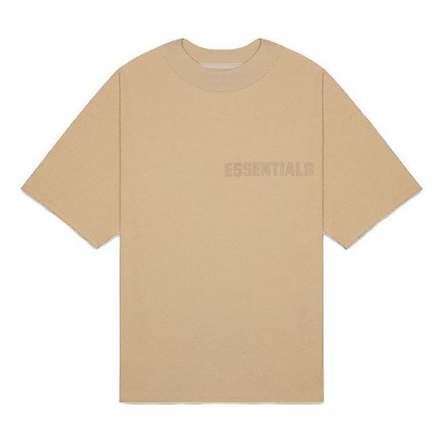 Fear of God Essentials SS23 Logo Tee 'Sand' ESSENTIAL125BT222004F sold by KicksCrew