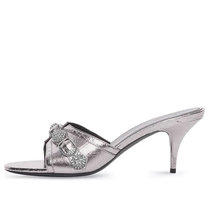 (WMNS) Balenciaga Cagole 70 Sandals 'Silver' 694347WBDK28081 sold by KicksCrew