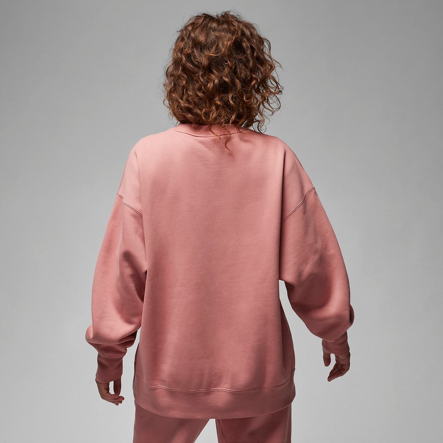 (WMNS) Air Jordan Flight Fleece Crewneck Sweatshirt 'Pink' FB5116-618 sold by KicksCrew product image thumbnail 3