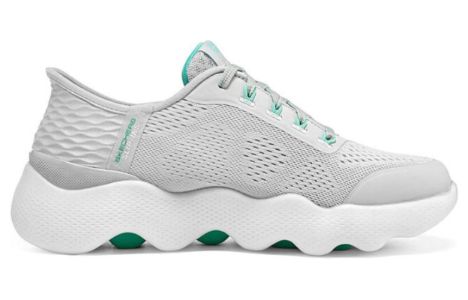 (WMNS) Skechers GO WALK Massage Fit 'Grey Aqua' 124916-GYAQ sold by KicksCrew