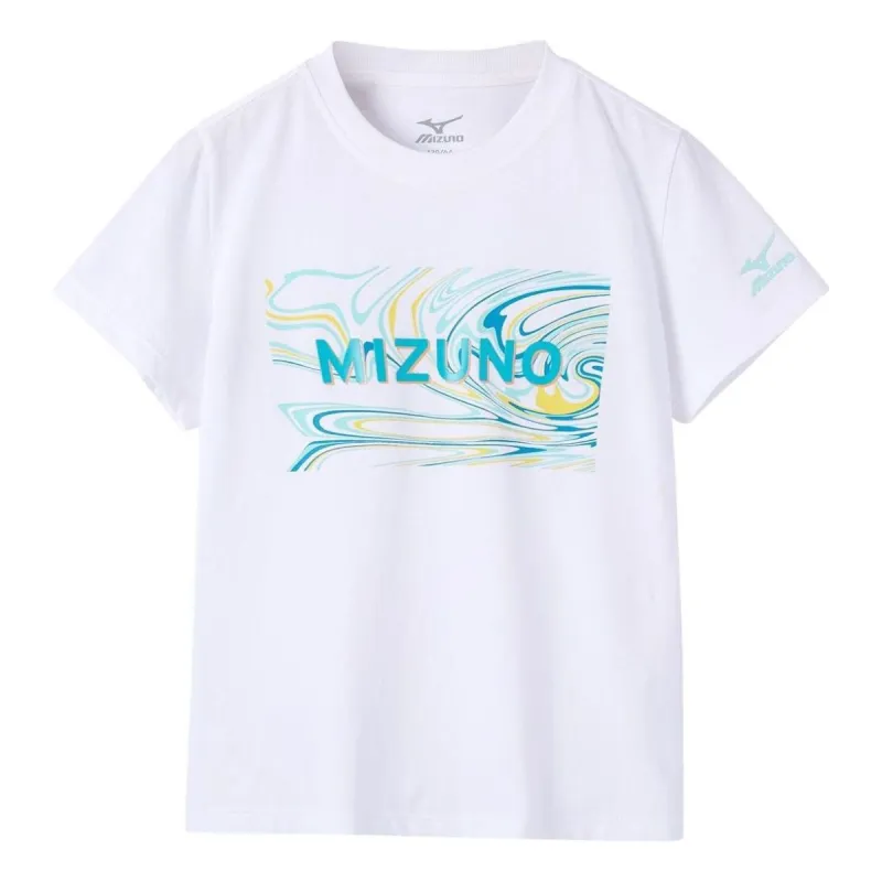 (GS) Mizuno Graphic T-shirt 'White' T1203 sold by KicksCrew