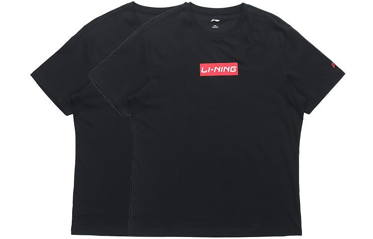 Li-Ning Box Logo T-shirt 'Black Red' AHSR665-1 sold by KicksCrew product image thumbnail 3