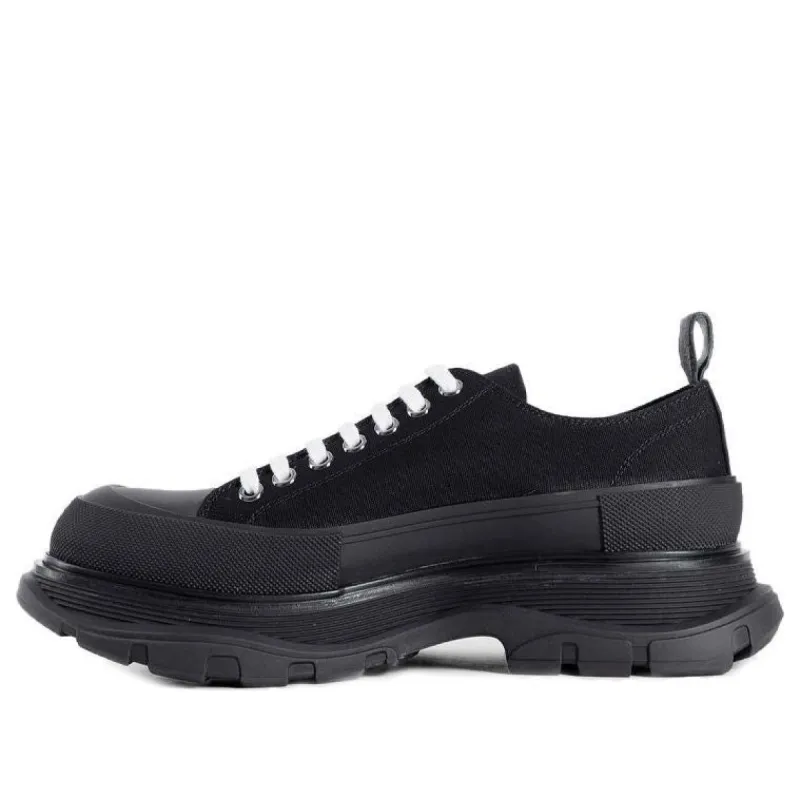 Alexander McQueen Tread Slick Lace Up Sneakers 'Triple Black' 604257W4L321000 sold by KicksCrew