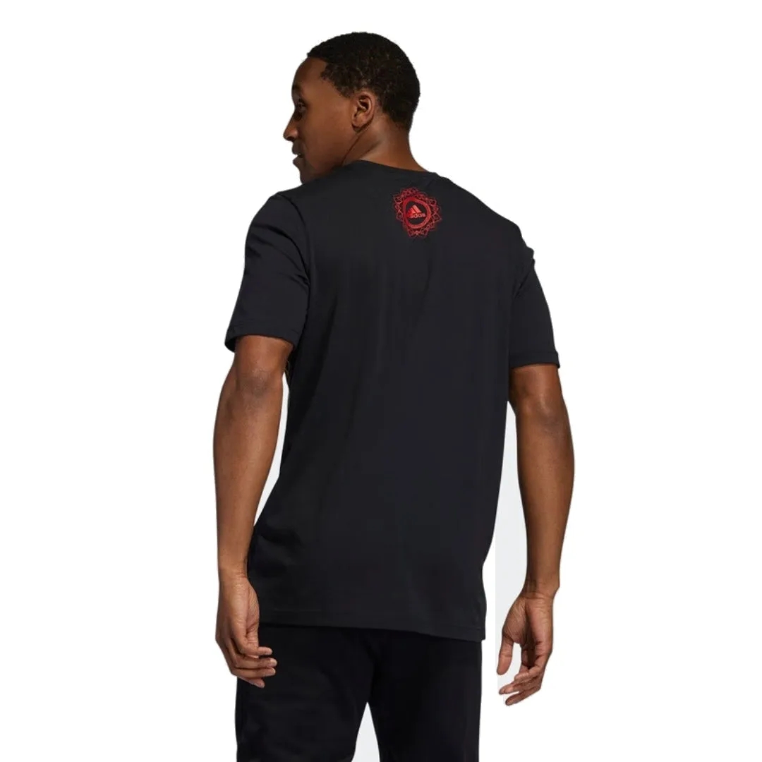 adidas Dame EP GM T-Shirt 'Black Blue Yellow' GR9924 sold by KicksCrew product image thumbnail 2