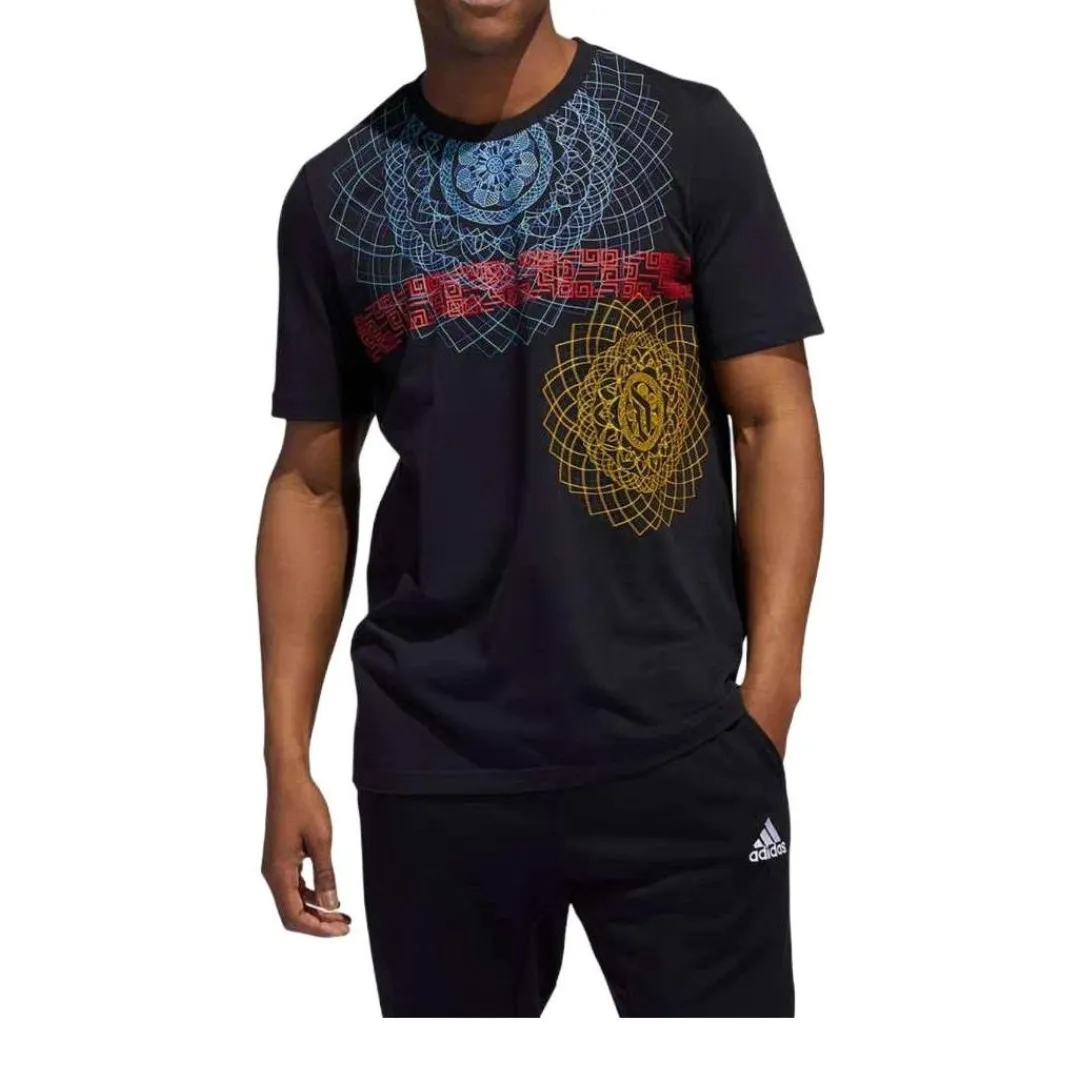 adidas Dame EP GM T-Shirt 'Black Blue Yellow' GR9924 sold by KicksCrew product image thumbnail 3