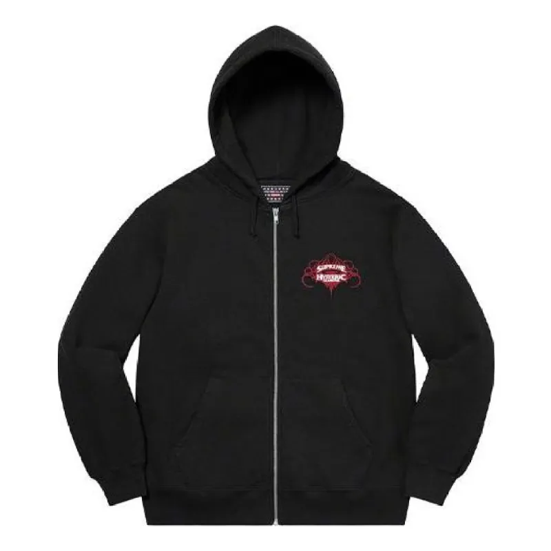 Supreme x HYSTERIC GLAMOUR Zip Up Hooded Sweatshirt 'Black White Red' SUP-SS21-541 sold by KicksCrew