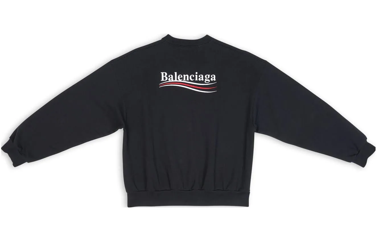 Balenciaga Political Campaign Crewneck Sweater 'Black' 697869TKVI91070 sold by KicksCrew product image thumbnail 2