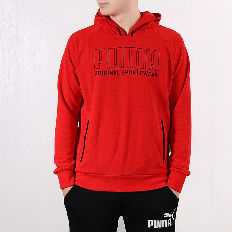 Puma Athletics Logo Hoodie 'Red' 844128-11 sold by KicksCrew product image thumbnail 3