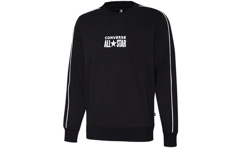 Converse All Star Track Crew Fleece Sweatshirt 'Black' 10018257-A01 sold by KicksCrew product image thumbnail 3