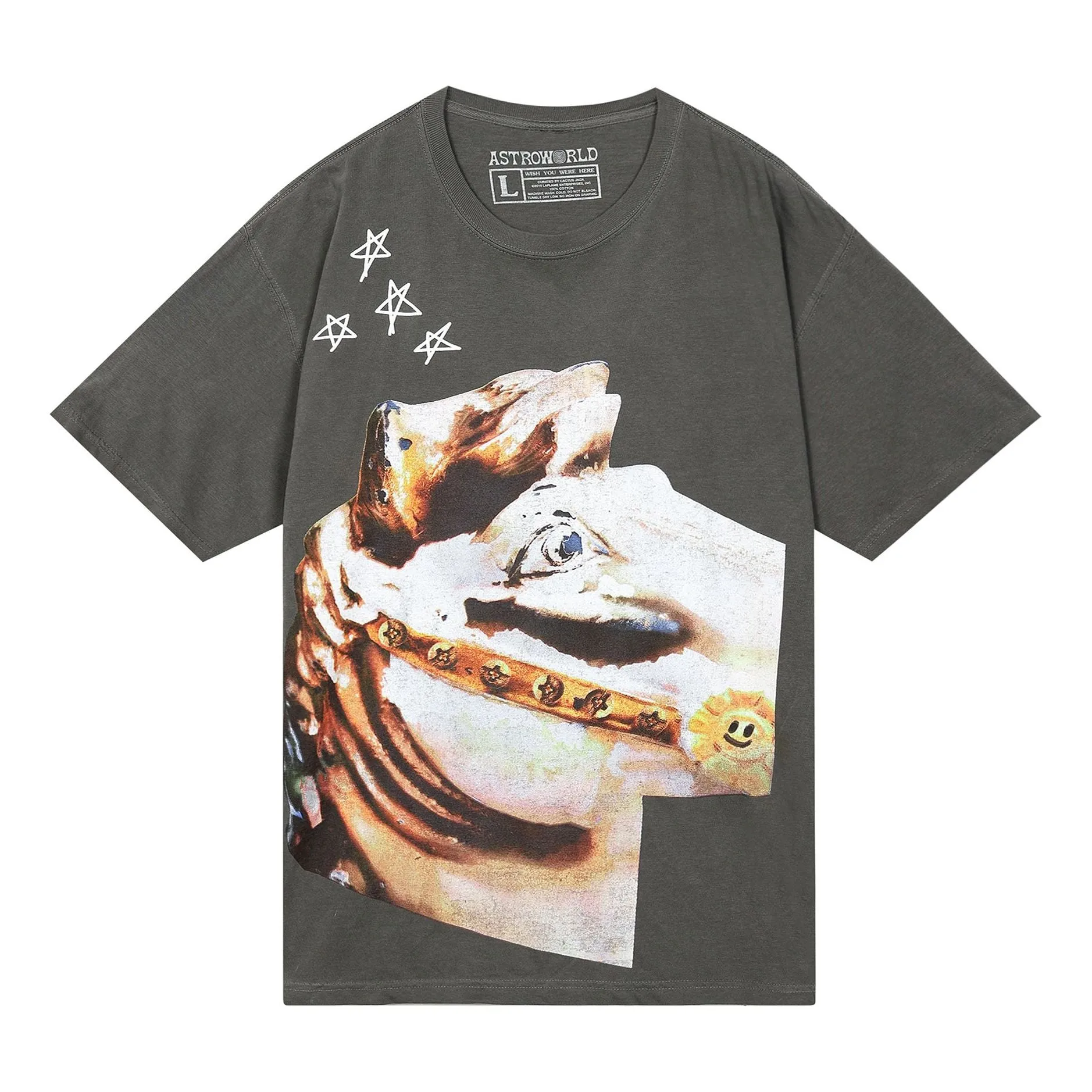 Travis Scott Astroworld Horse Head Tee 'Washed Black' TC-311 sold by KicksCrew