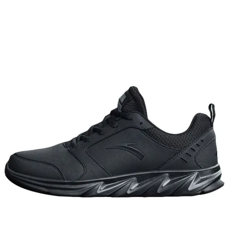 ANTA Running Series Sneakers Leather 'Black' 91815522-9 sold by KicksCrew