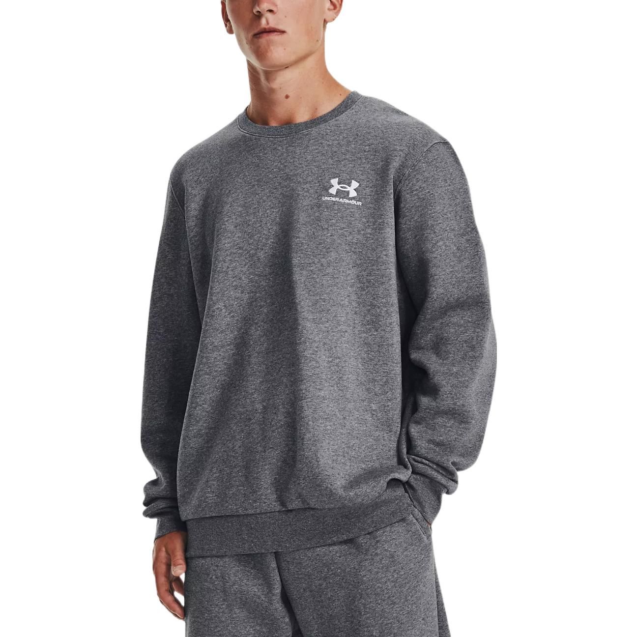 Under Armour Icon Fleece Crew Sweatshirt 'Pitch Grey Medium Heather' 1374250-012 sold by KicksCrew product image thumbnail 3